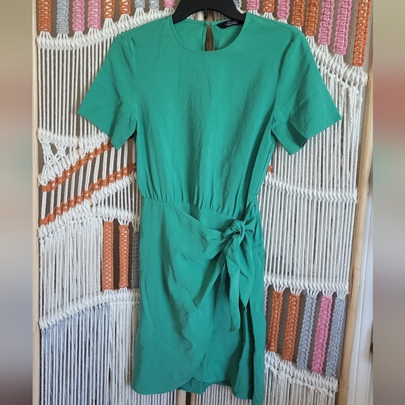 & OTHER STORIES Tie Up Mini Wrap Dress - Picture 5 of 12